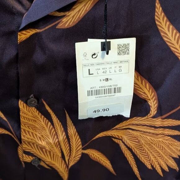 J29 ZARA Floral Print Button Up Long Sleeve Top - Picture 2 of 6